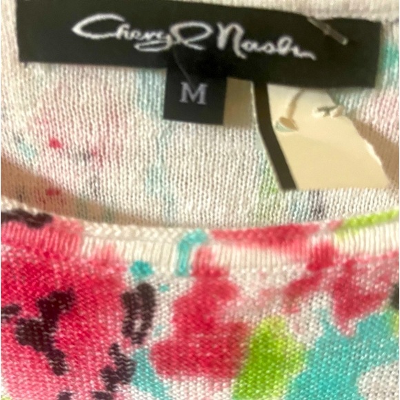 Cheryl Nash floral tank top NWT Medium - Picture 7 of 12